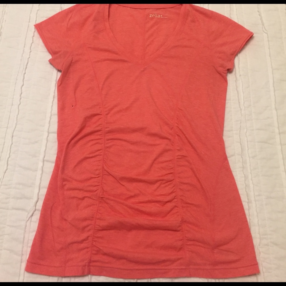Nordstrom Zella Ruched V-Neck Tee