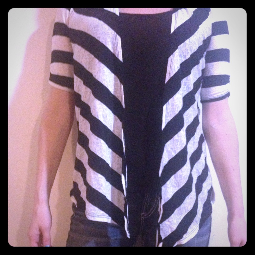 Black and white with built in cami