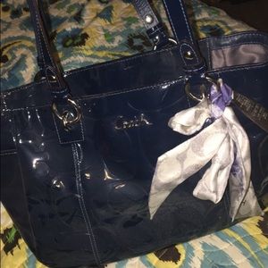 Dark blue coach bag