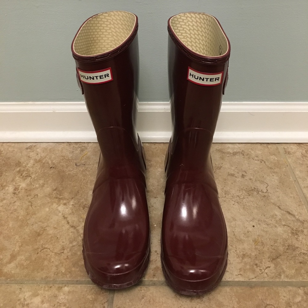 Hunter Rain Boots - Maroon/Burgundy