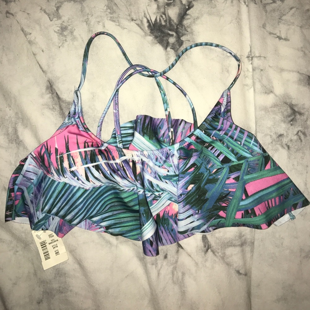 Floral Flounce bikini top