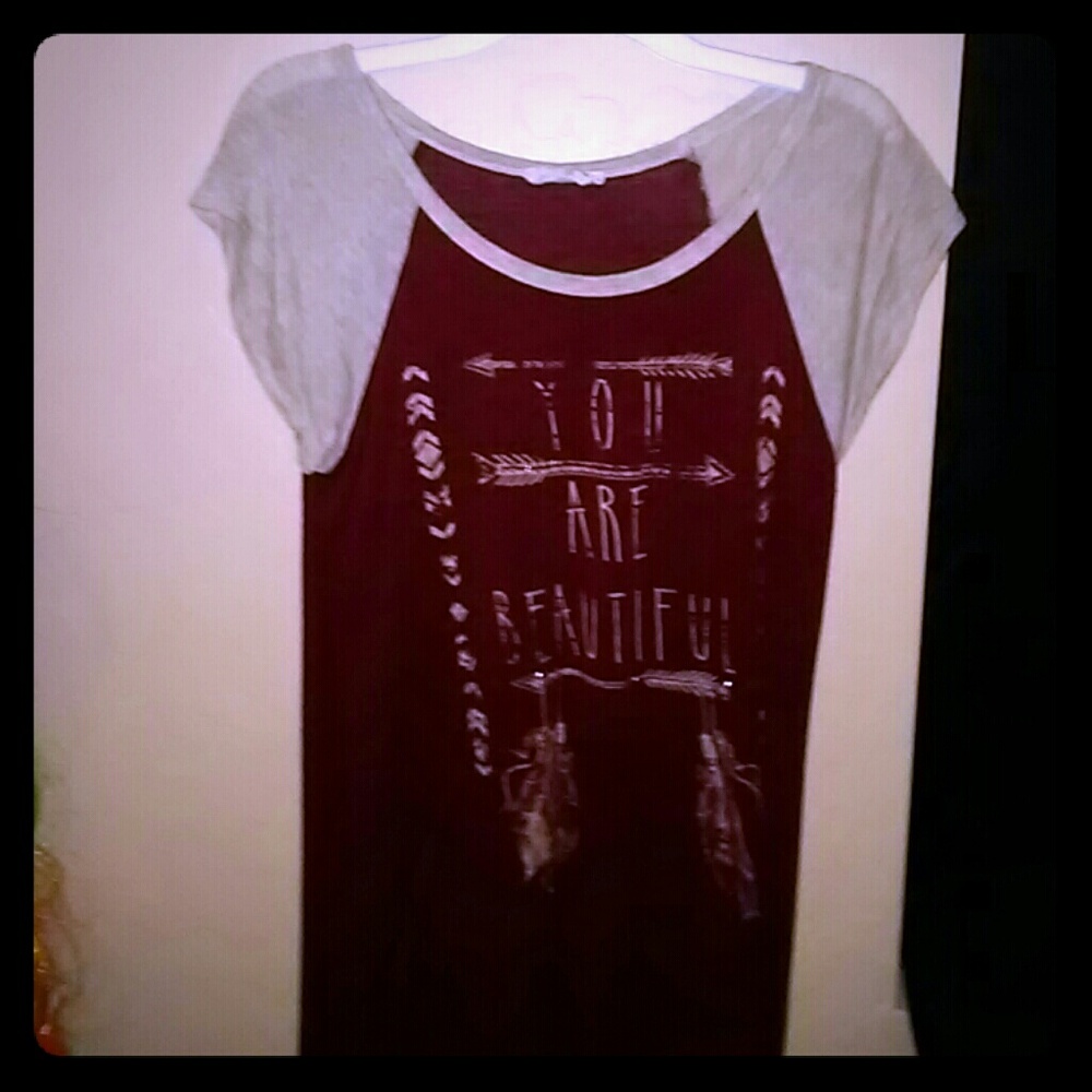 Shirt that said, "You are beautiful"