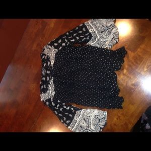 Boho flared sleeve shirt