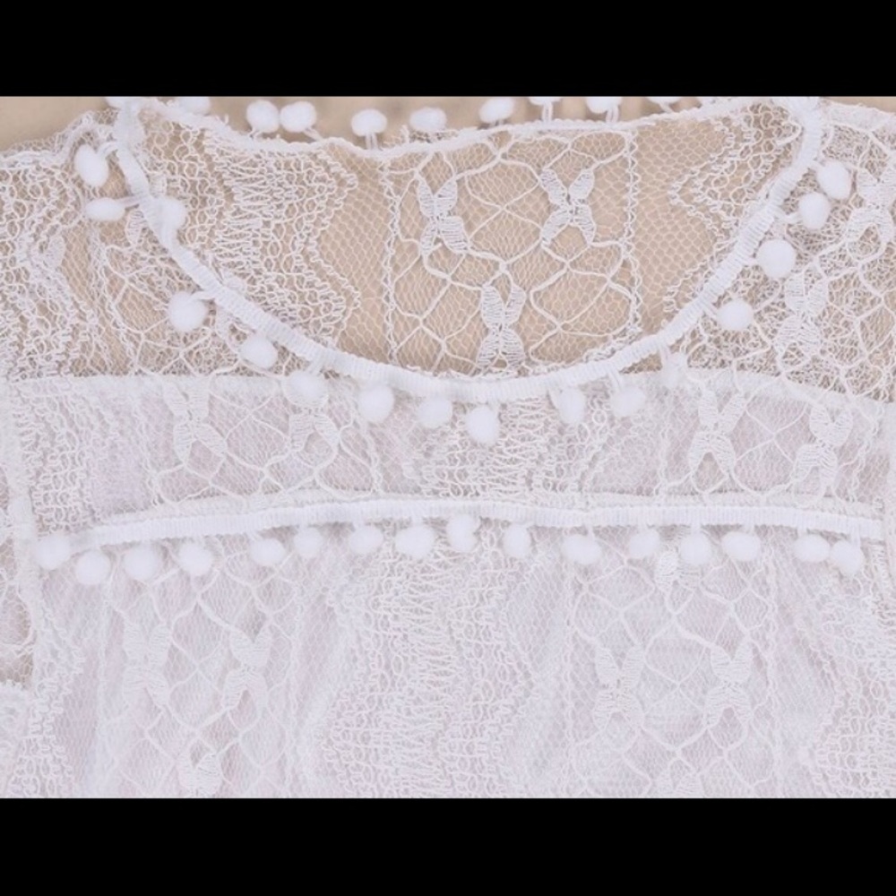 DISCOUNTED WHITE LACE MINI DRES SEXY black /white - Picture 4 of 7