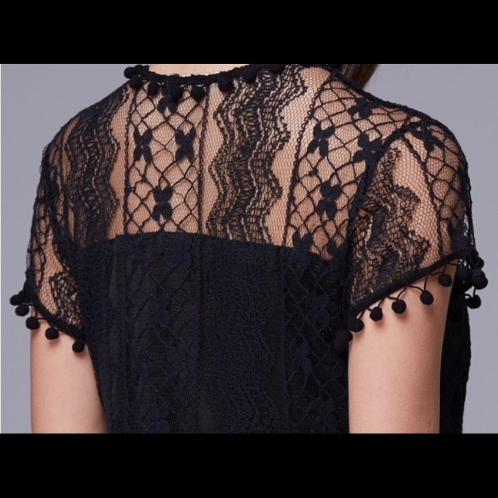 DISCOUNTED WHITE LACE MINI DRES SEXY black /white - Picture 6 of 7