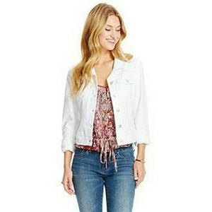 Jessica Simpson White Denim Jacket