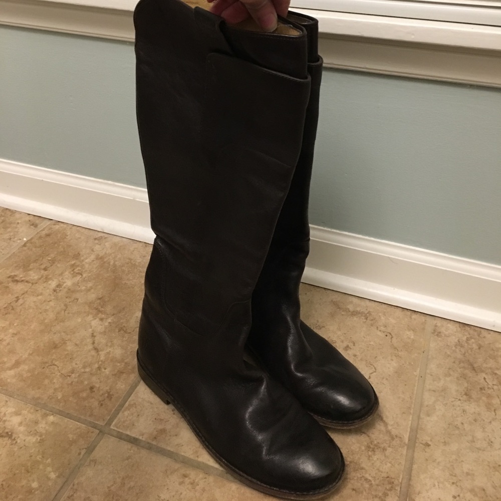 Frye Paige Tall Riding Boot Dark Brown LIKE NEW