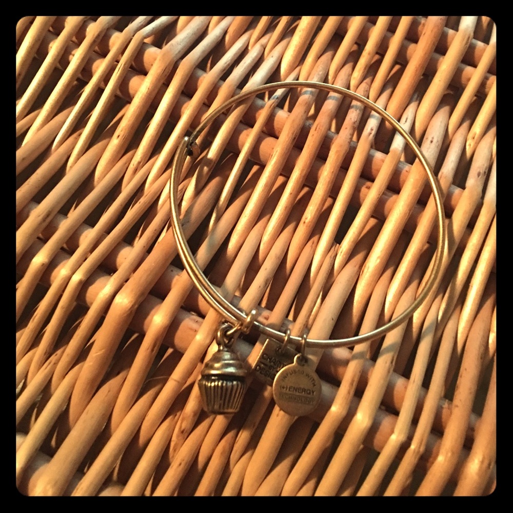 Gold Cupcake Alex and Ani Bracelet