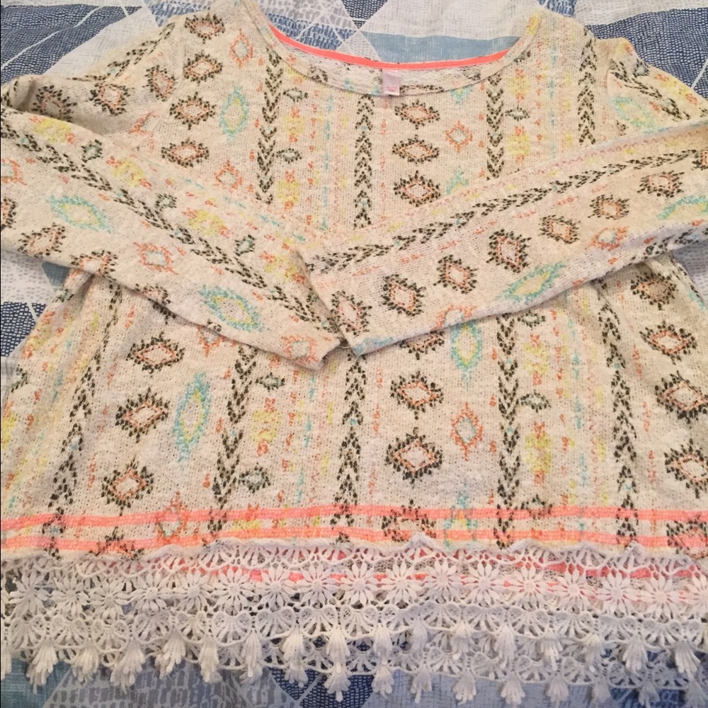 xhilaration knitted long sleeve shirt
