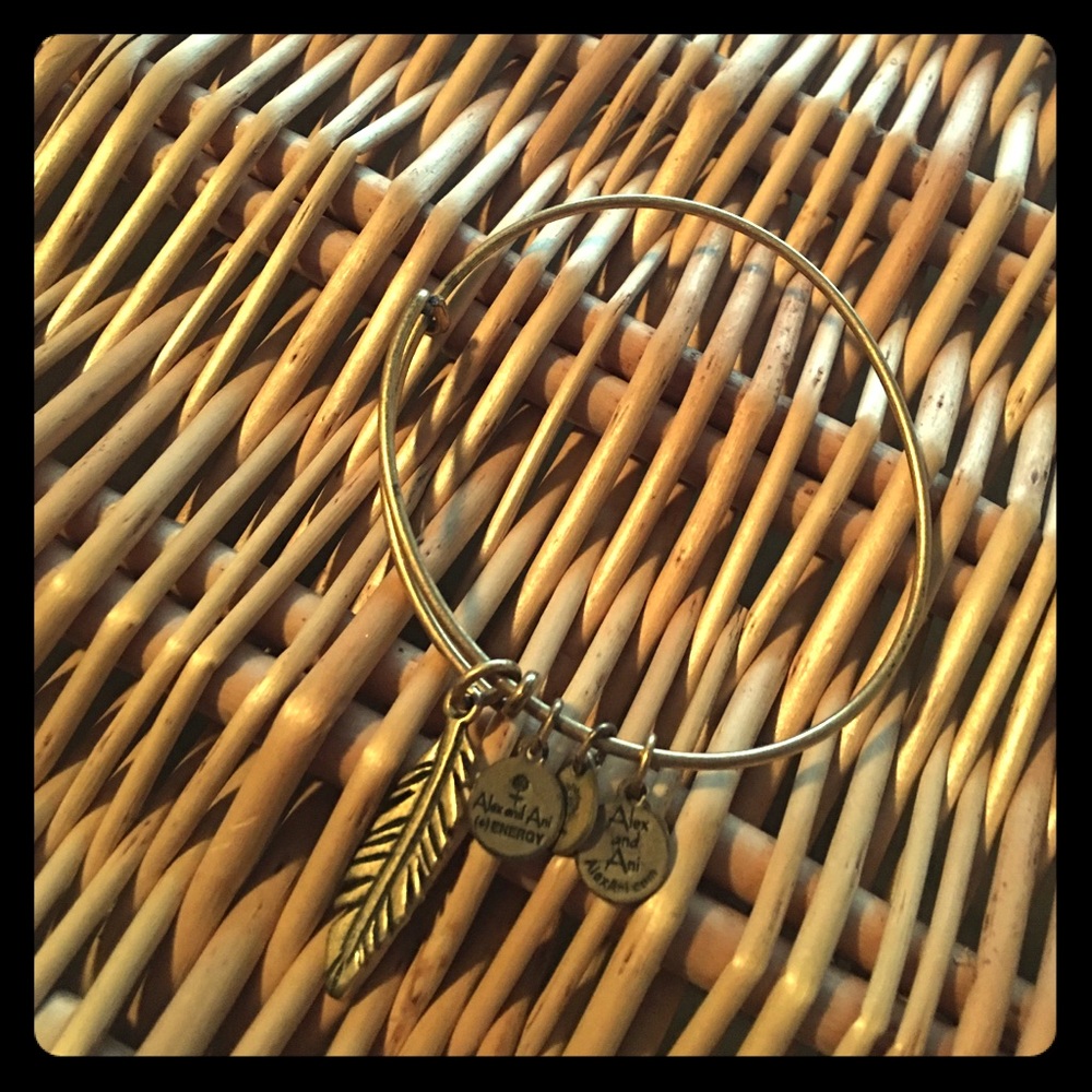Gold Feather Alex and Ani Bracelet