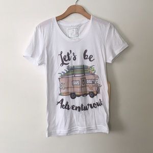 Let's Be Adventurous Graphic Tee NWT