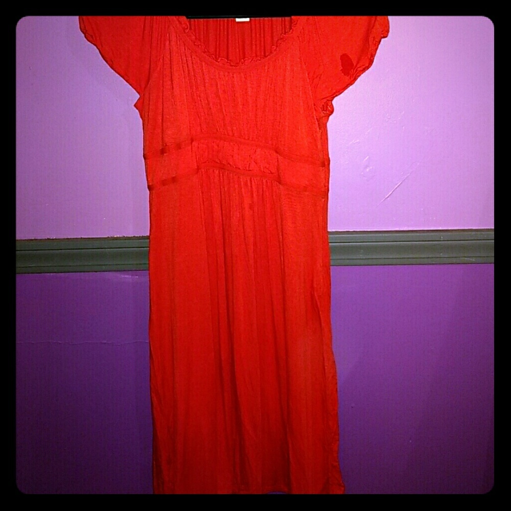 Coral comfy dress