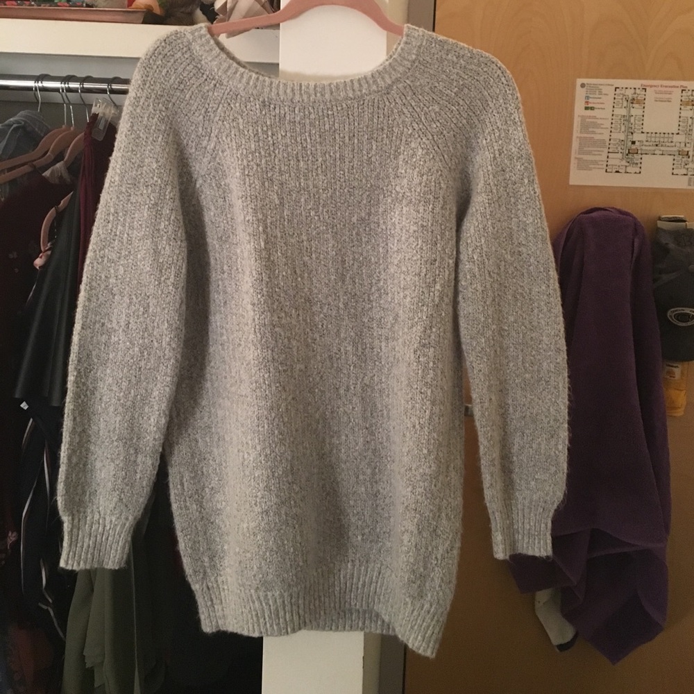 Grey sweater dress