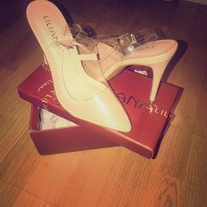 Liliana pointed toe clear heels. New in box