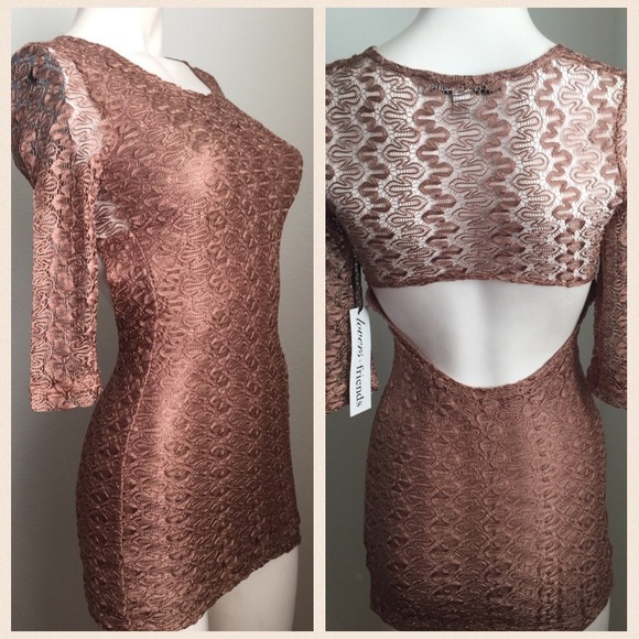 Lovers + Friends Dresses & Skirts - Gorgeous beige lace dress with cutout