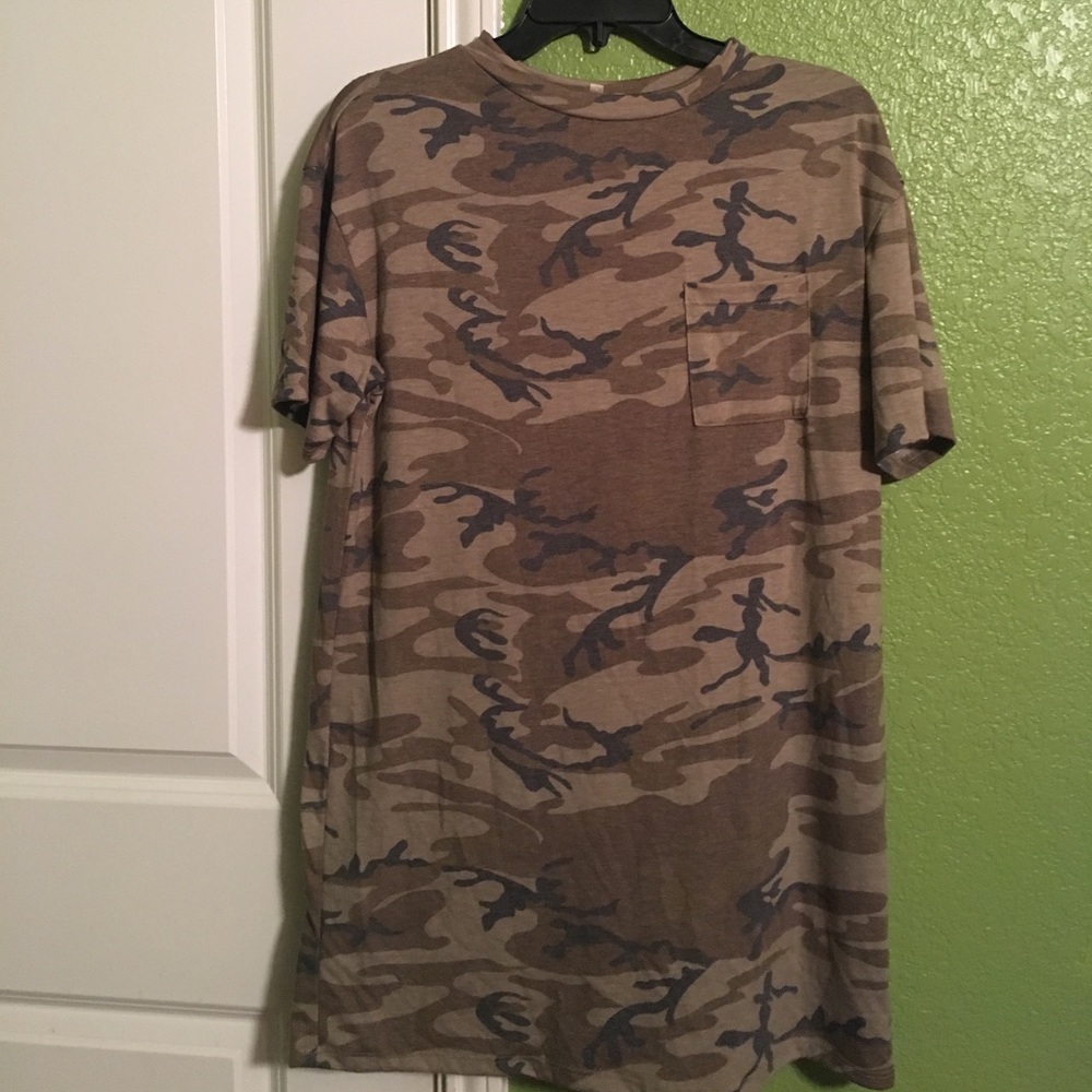 Oversized Camo Tshirt Dress