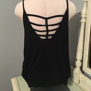 Black Tank with a cut out Back