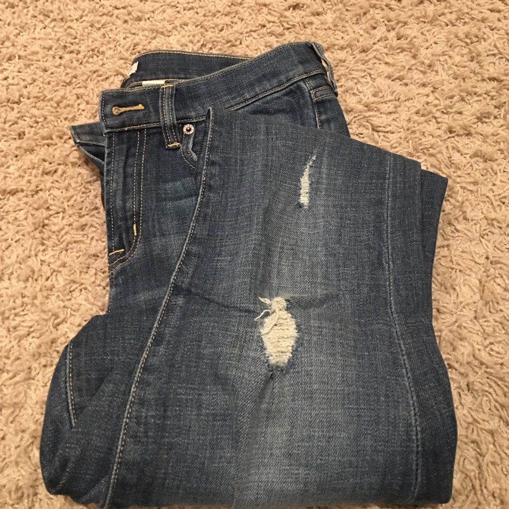 Jcrew. Medium wash jeans.