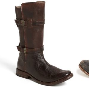 Chocolate Brown Leather Boots