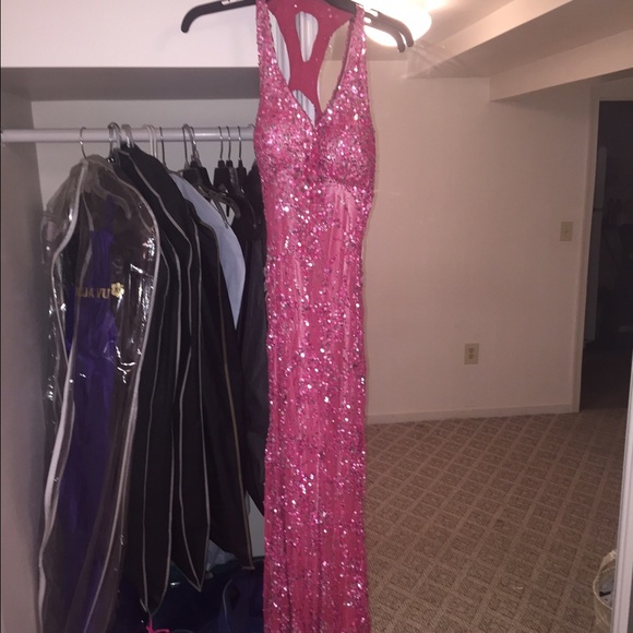 Pink Sparkly Prom Dress - Picture 2 of 5