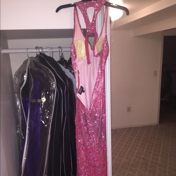 Pink Sparkly Prom Dress - Picture 3 of 5