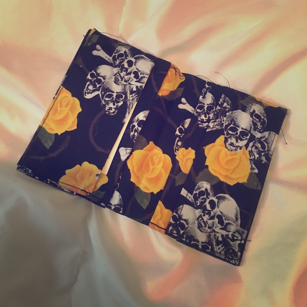 Handsewn Cloth Skull Wallet