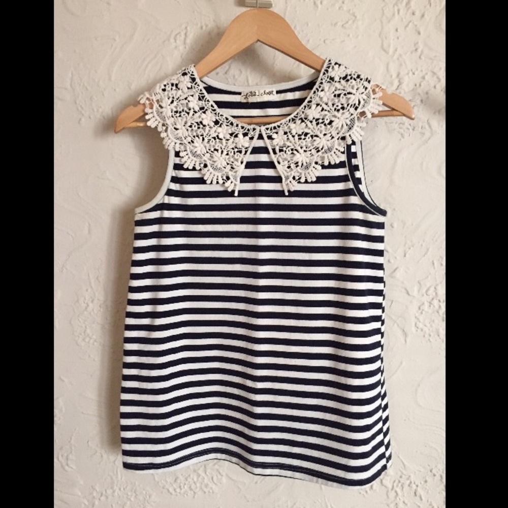 Anthropologie Lili's Closet Lace Collar Top, Small