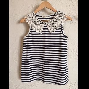 Anthropologie Lili's Closet Lace Collar Top, Small