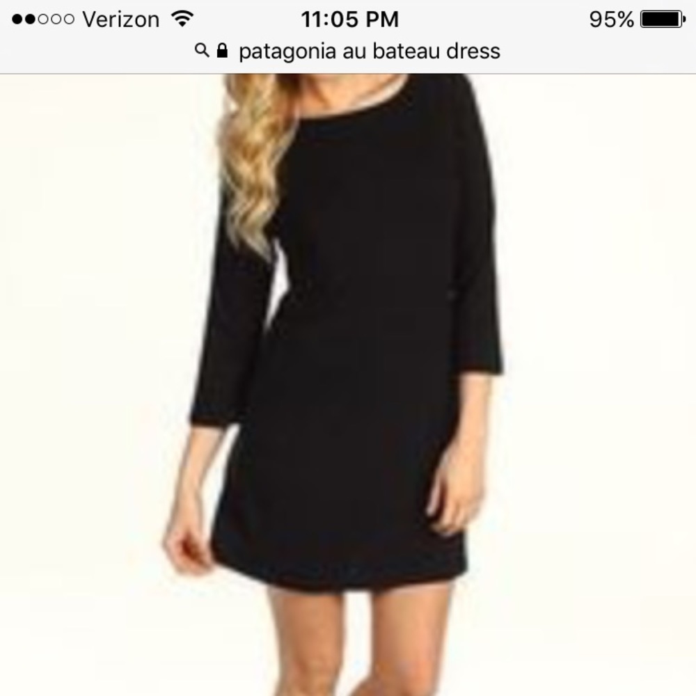 Patagonia Black Tee shirt Dress xs