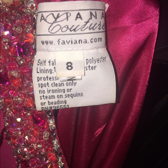 Fuchsia / Red Prom Dress - Picture 3 of 5