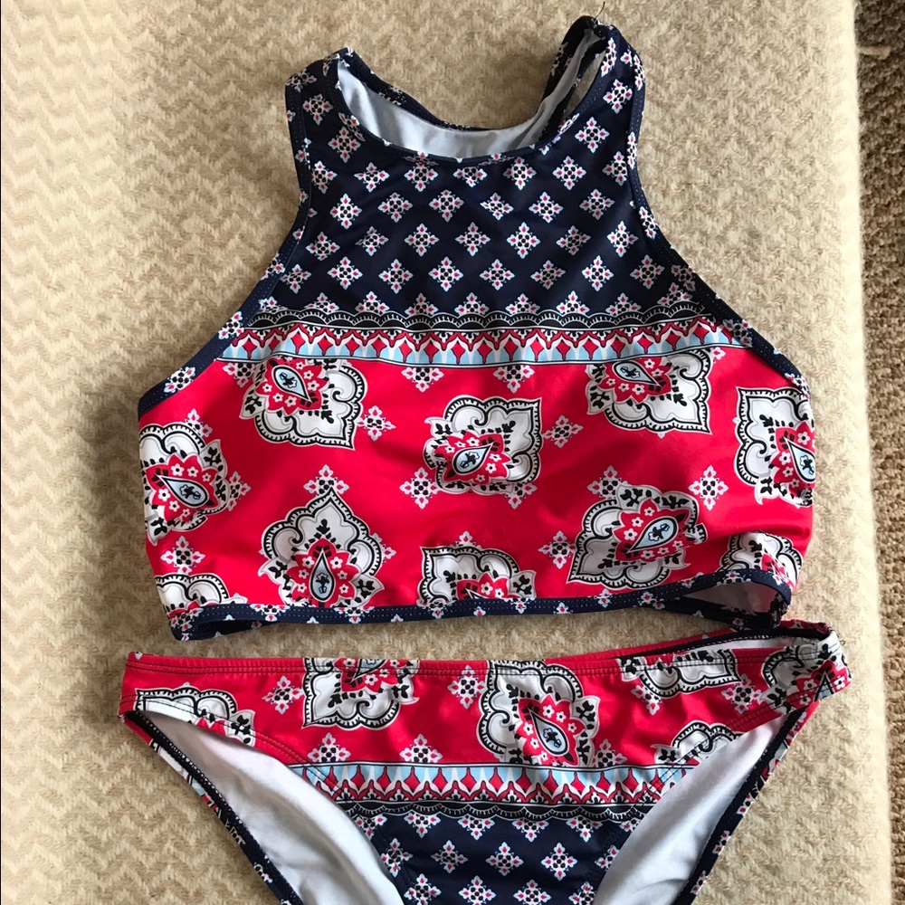 Bikini With High Necked Top