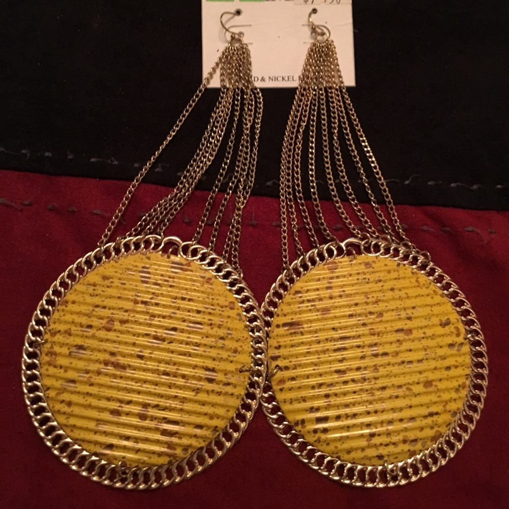 Oversized gold earrings