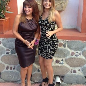 Black dress with gold glitter