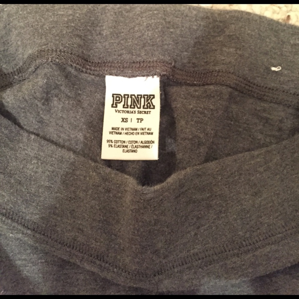 PINK- Gray leggings - Picture 2 of 2