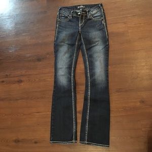 Like new Silver bootcut jeans