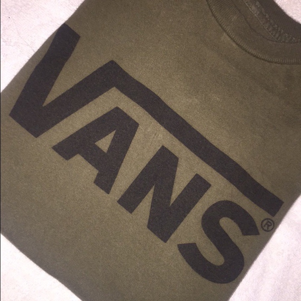 Olive green vans shirt