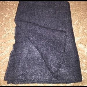 Dark grey long rectangular scarf