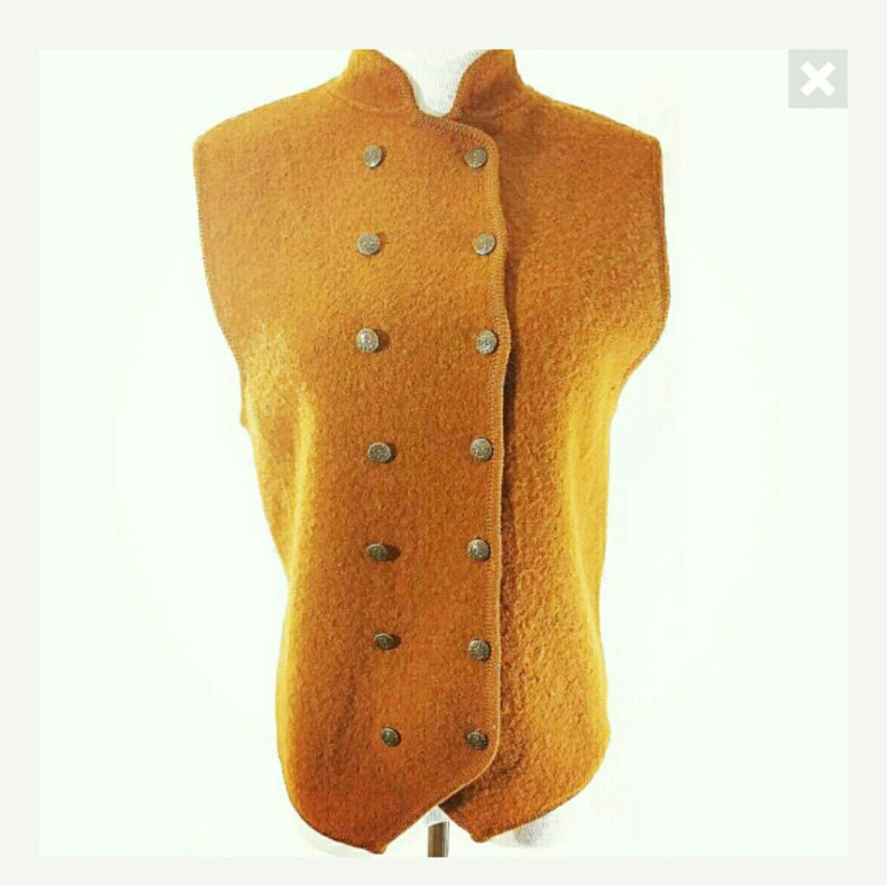 Gold Wool Vest Vintage