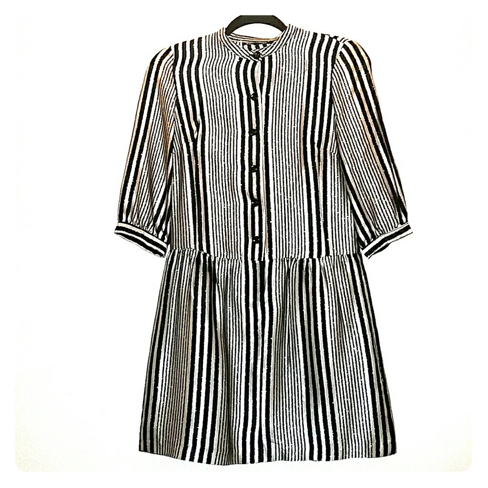 Betsey Johnson Striped Silk Dress