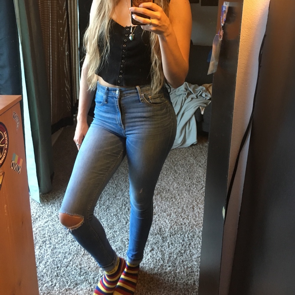 Abercrombie and Fitch high waisted skinny jeans