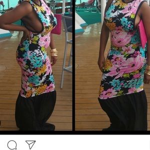 Custom side boob Maxi dress