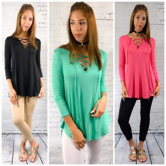 Eva Lace Up Top - Picture 5 of 5