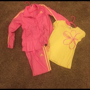 6x adidas warm-ups and matching shirt