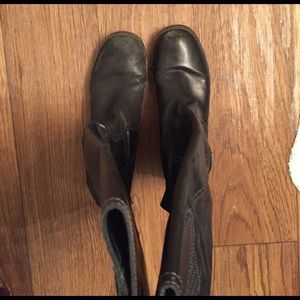 Lucky Brand black leather riding boot