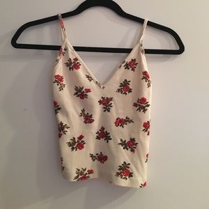 Brandy Melville floral crop top