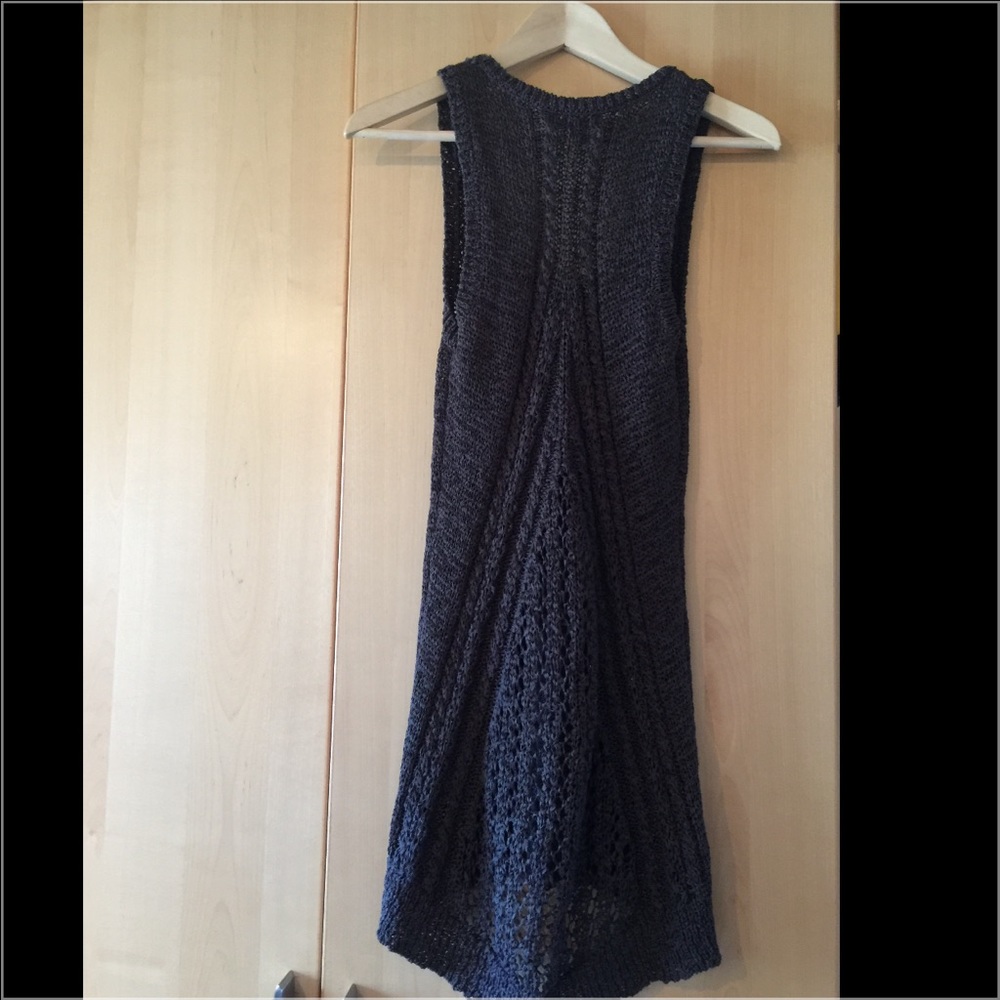 Joan Vass Loose-Knit Sleeveless Sweater Vest
