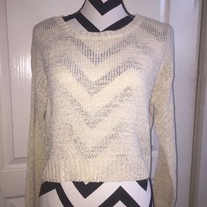 cropped creme sweater