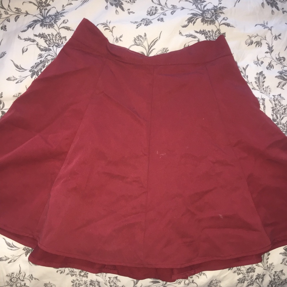 brandy red skater skirt