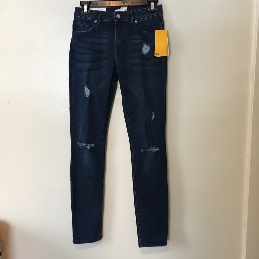NWT Dark Destroyed Jeans