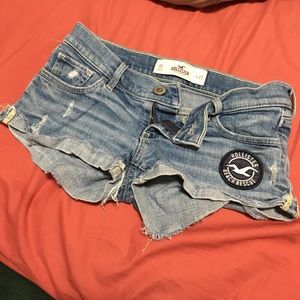 Hollister jean shorts with a cute patch.